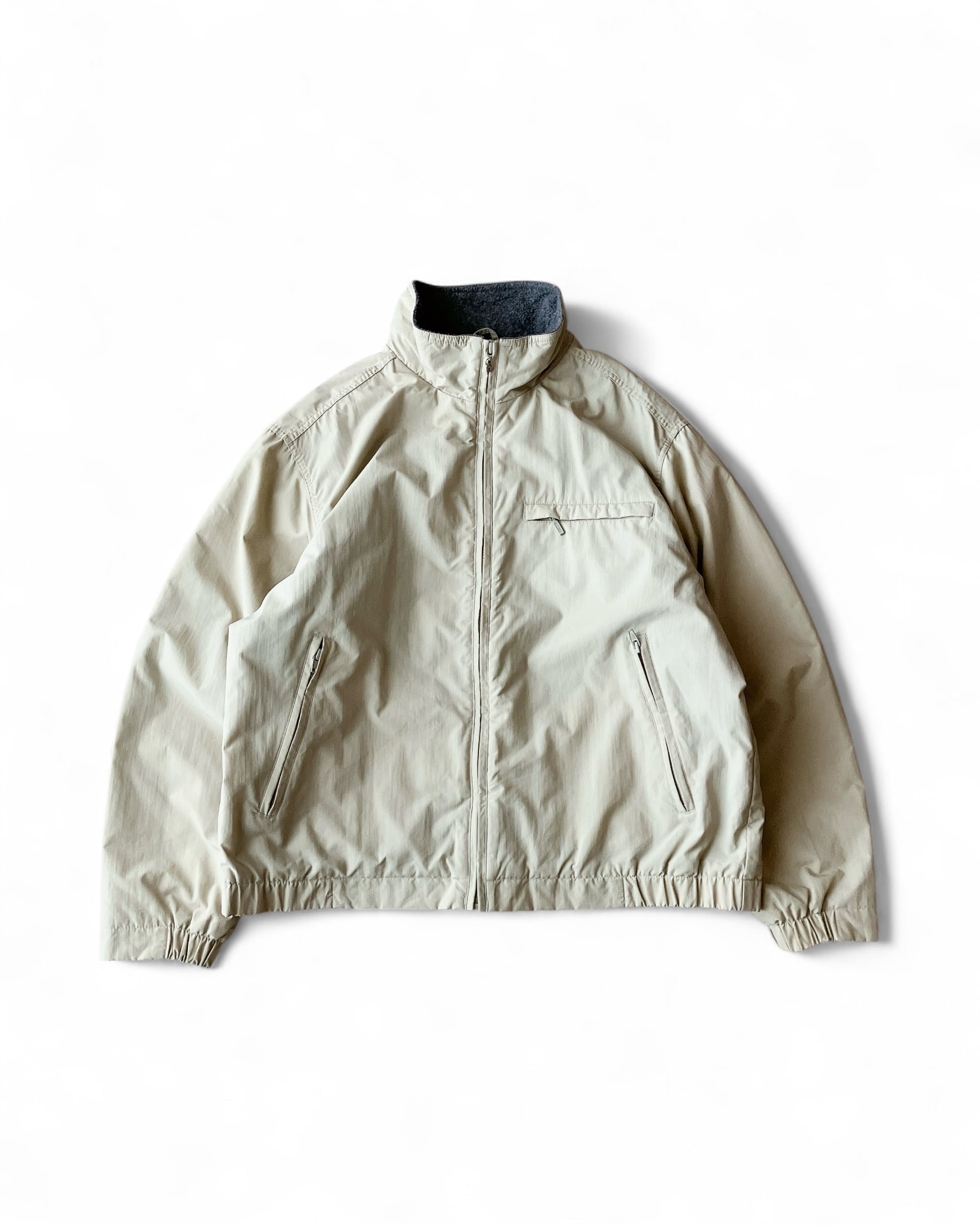 90s Eddie Bauer Nylon Shell Fleece Lining Jacket / エディー