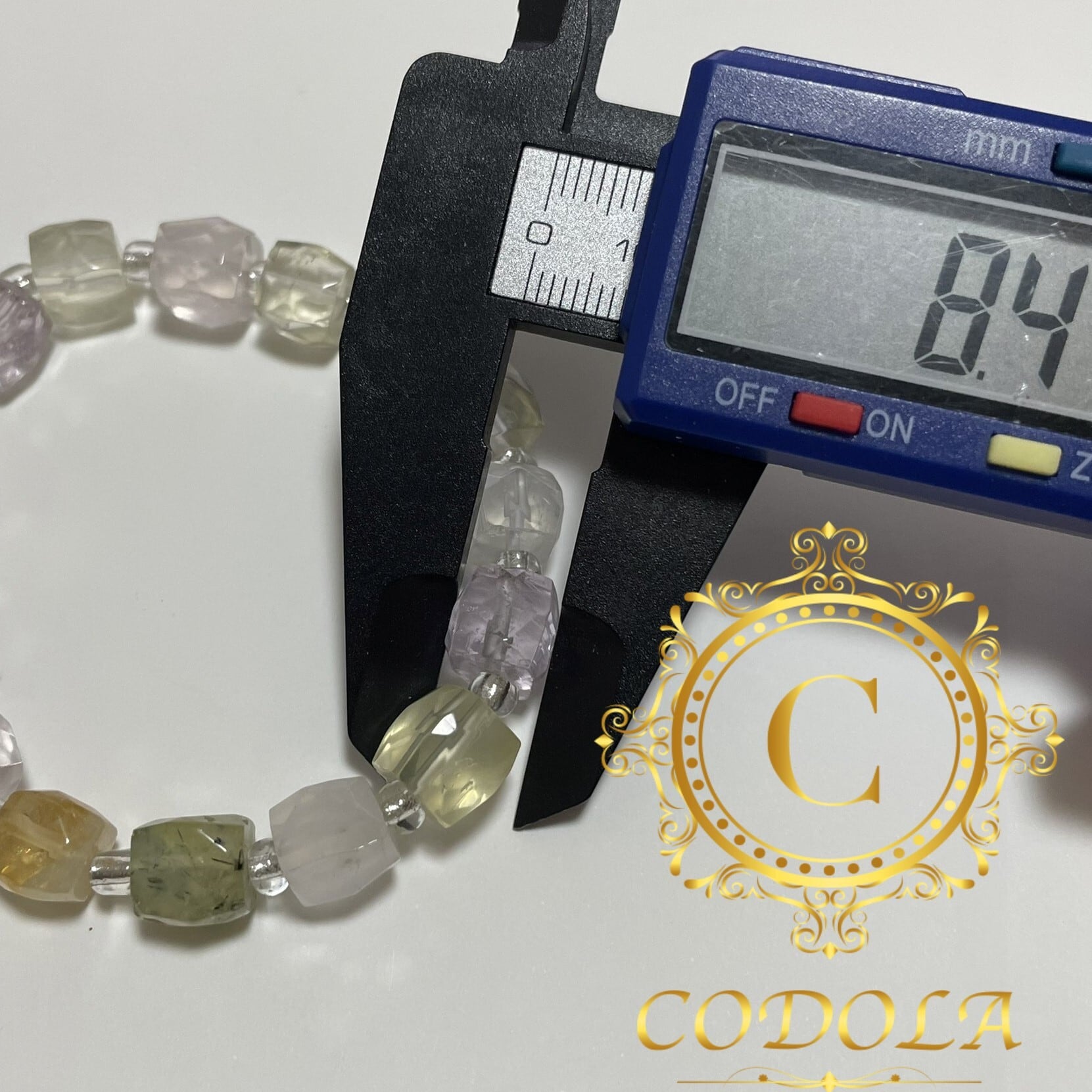 クオーツ MIX キューブカット 8mm ブレスレット 水晶 シトリン アメジスト ローズ プレナイト 高品質 ビーズ ハンドメイド CODOLA 8mm 4種のスターカット(アメジスト、シトリン、水晶、スモーキークォーツ)ブレスレット 高品質AAAAA ブラジル産 キラキラカット