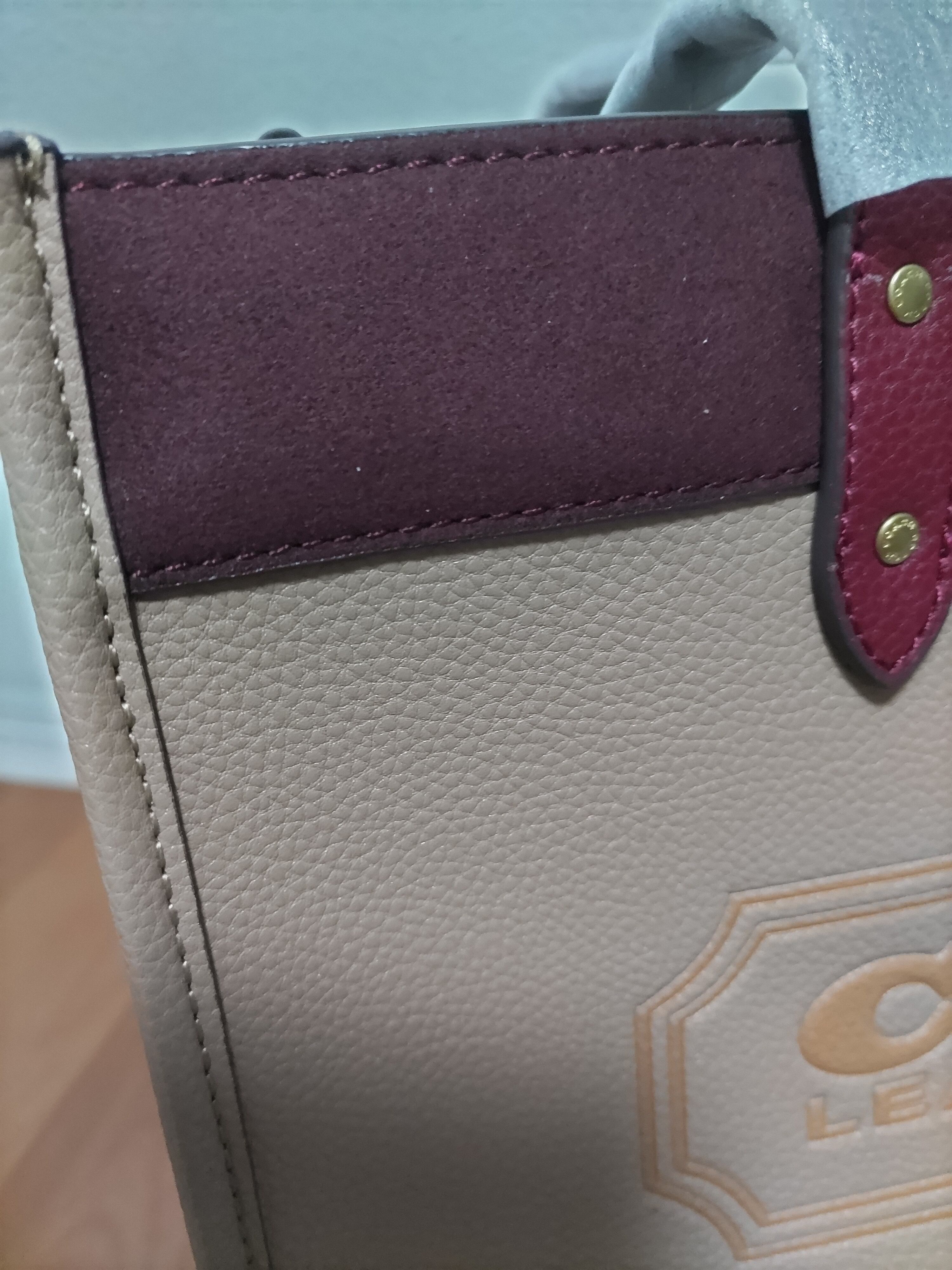 COACH コーチ トートバッグ フィールド 30 カラーブロック ブラウン 