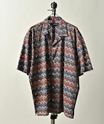 Many men ,many minds. loose silhouette sheer wave pattern lace S/S shirt (MLT) M2315030