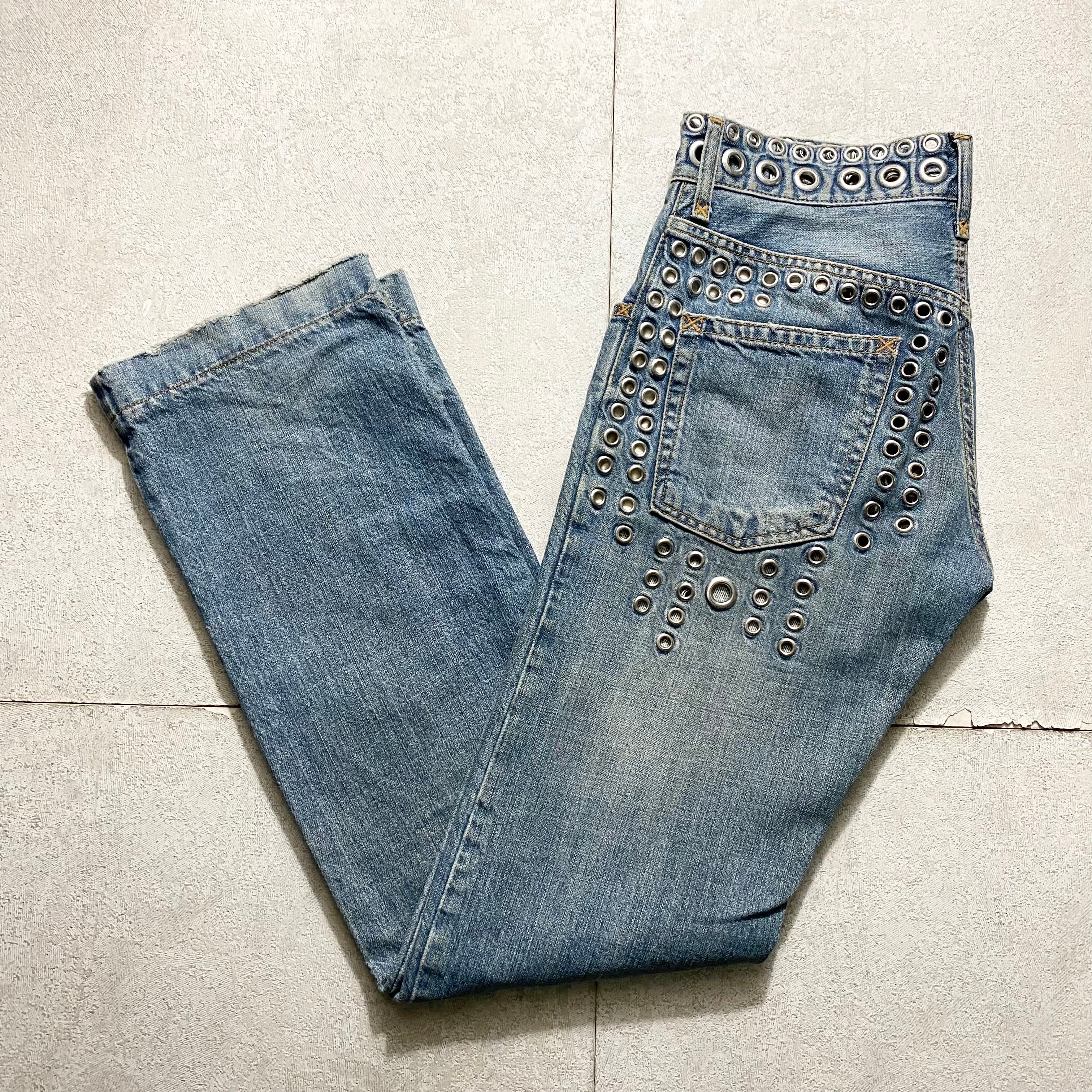 archive DOLCE&GABBANA grommets denim pants | NOIR ONLINE