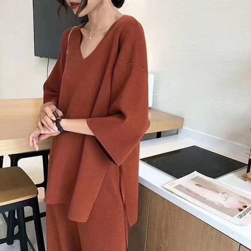 ワイドパンツ ニットセットアップ　AJ12541-C8494