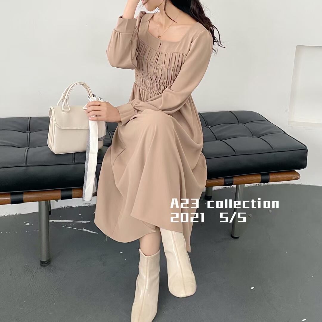 ギャザーワンピース　AJ3396-D02