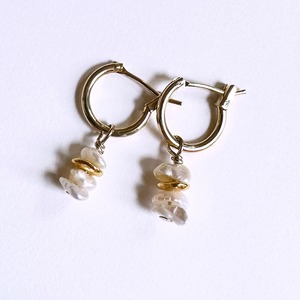 重ねミニフープピアス