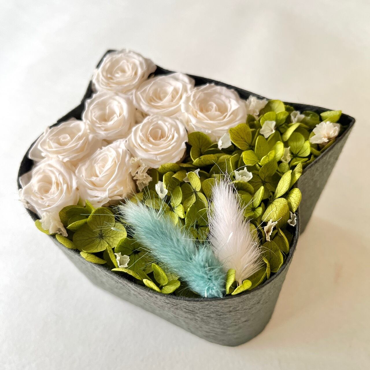 こねこばこ Milky ～ミルキー～ オリジナル 猫型 フラワーボックス