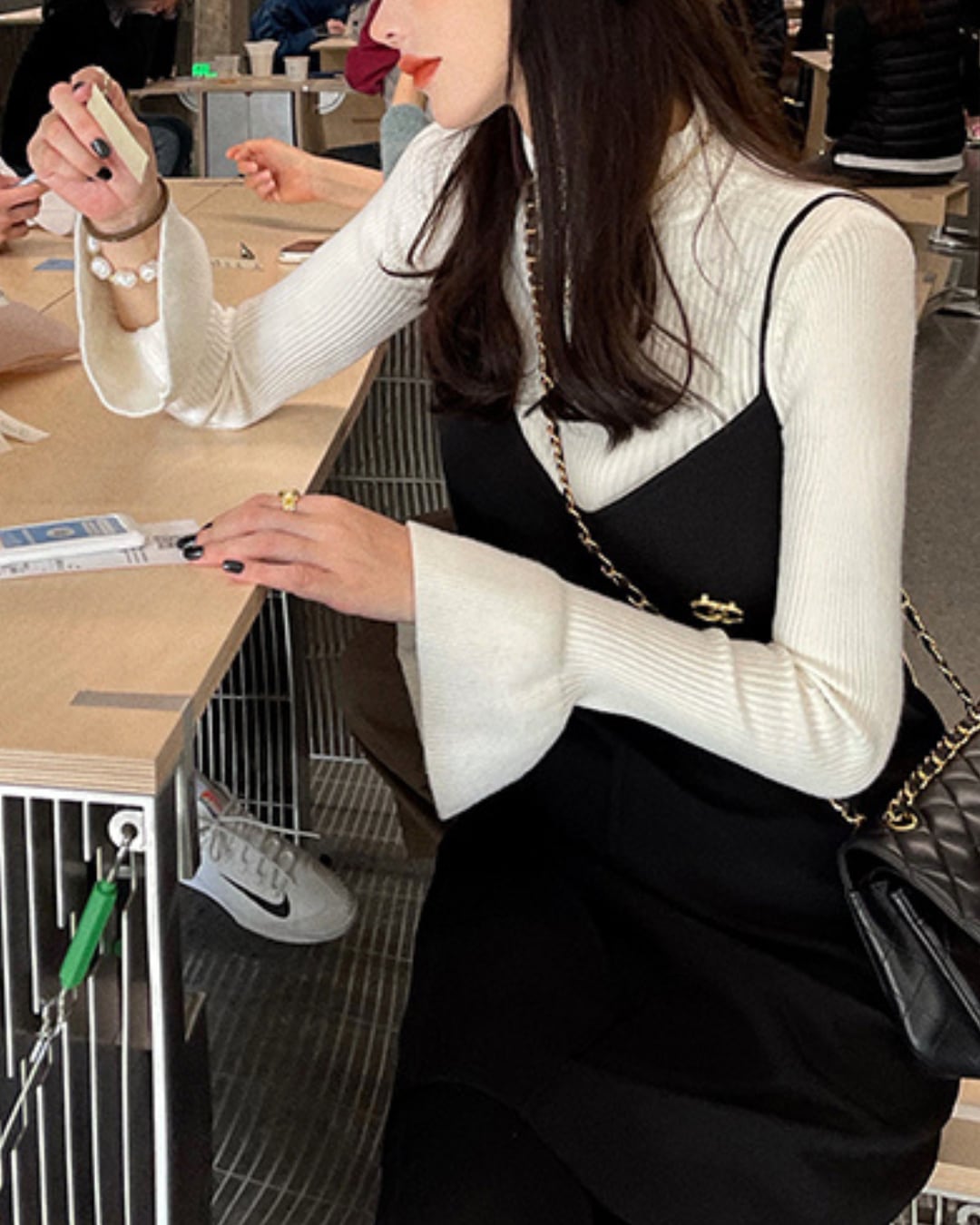 ベルズリーブニットトップス A24557