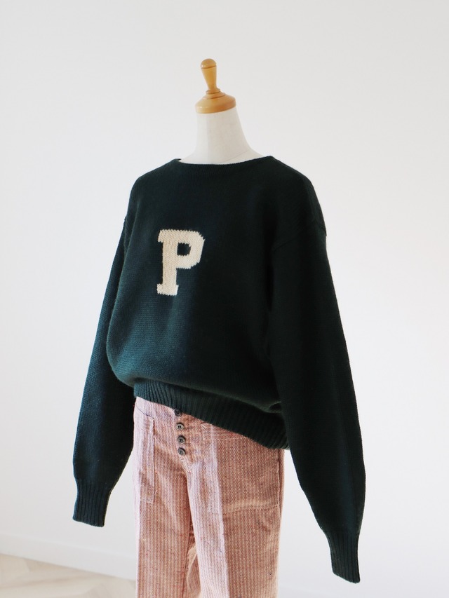 POLO Ralph Lauren ”P” design sweater(green)