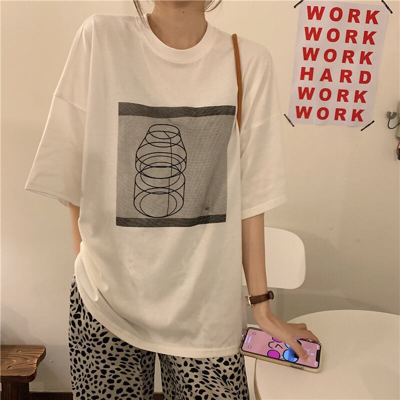 レオパード柄パンツ×ロゴTシャツ No.00030 | 7822