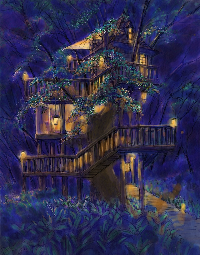 Takanori Aiba TreeHouse-003　ジークレー版画