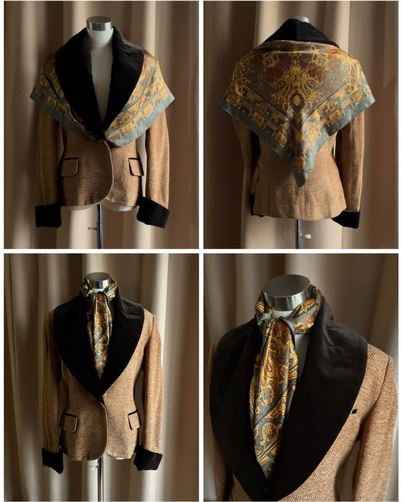 broach & scarf rétro set jacket-5070-11