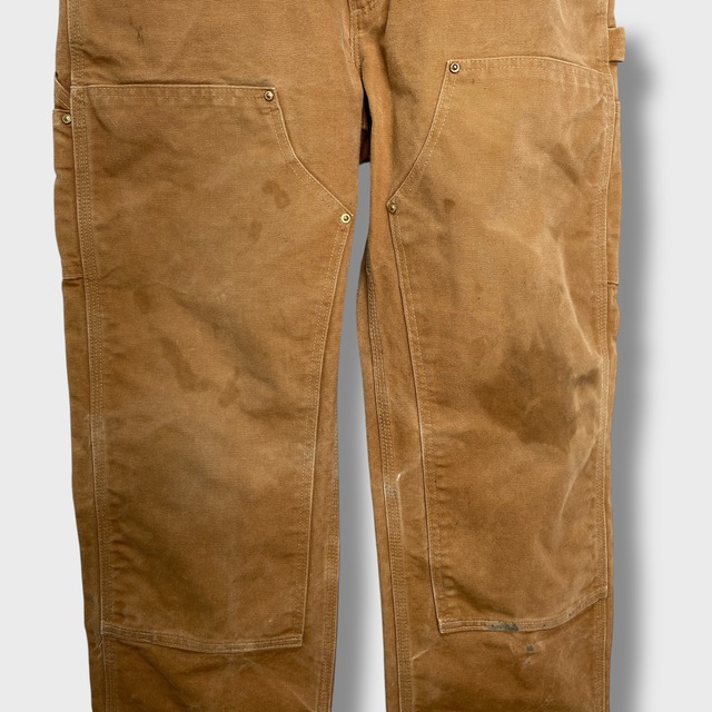 USA製 カーハート ダブルニーダックペインターパンツ　フェード　W34L30