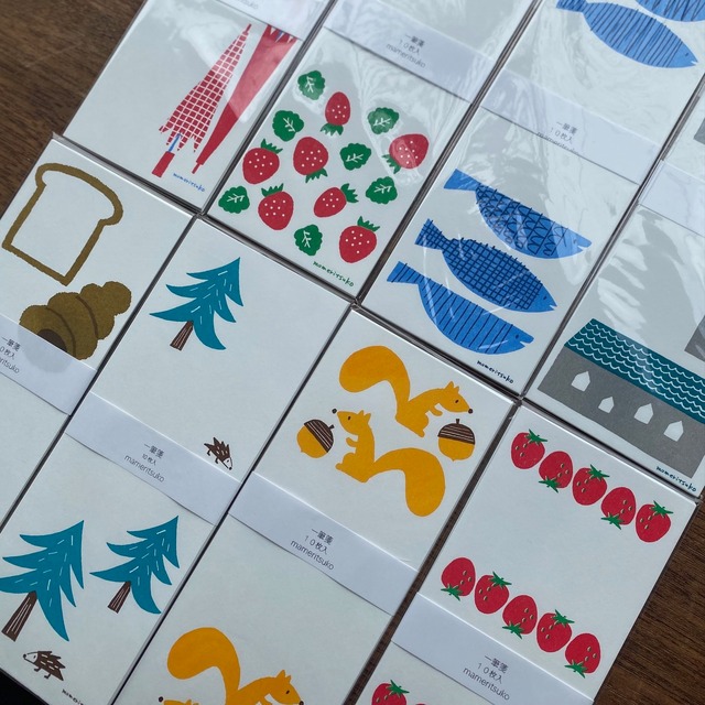 mameritsuko 一筆箋　〈縦長・10枚入り〉