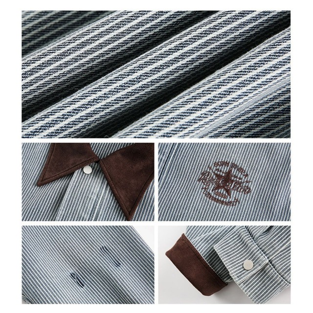 ストライプエンブレムワークジャケット   R01383