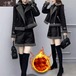 セットアップ レディーファッション 裏起毛 ジャケット+ショートパンツ 秋冬 保温 上下2点セット