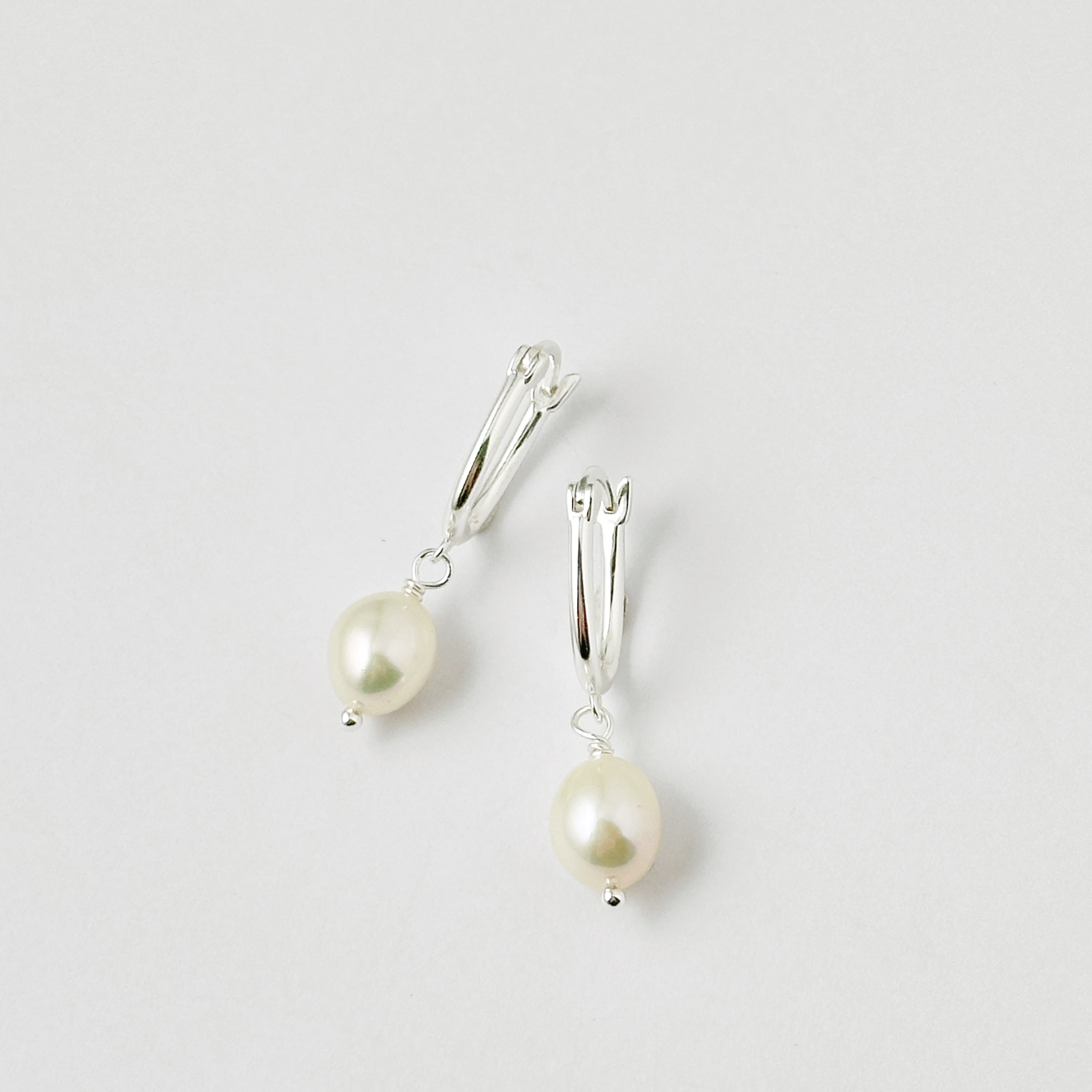 パール フープピアス インドジュエリー パール巻きフープイヤリング M