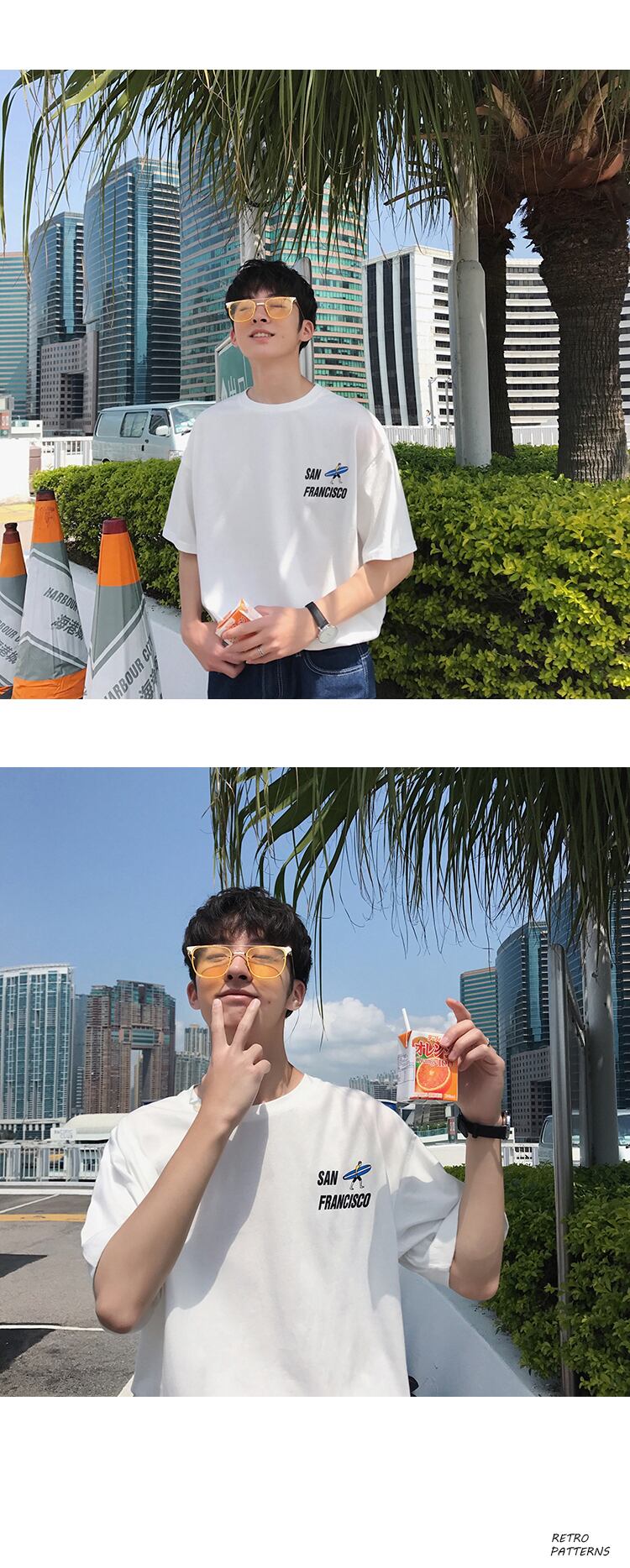 全3色 Tシャツ カットソー プリント カジュアル シンプル