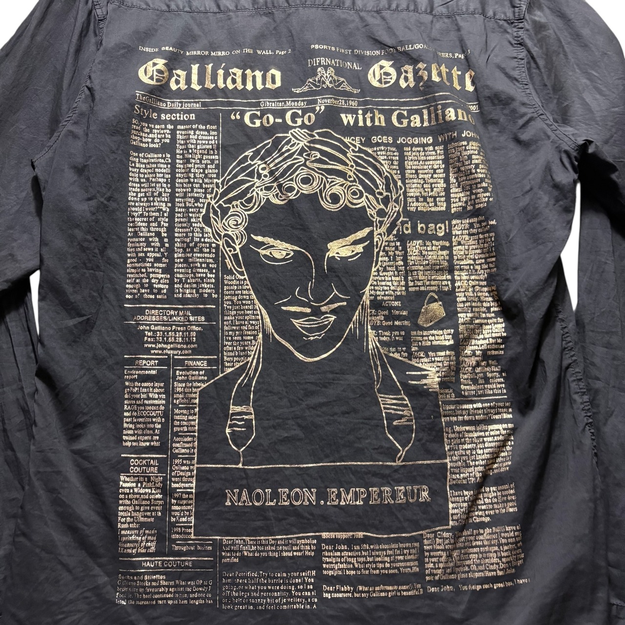 JOHN GALLIANO back print shirt