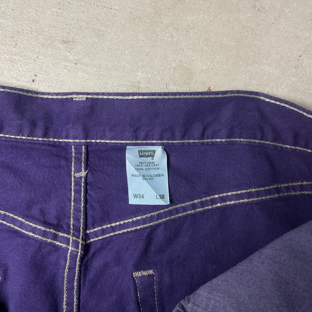 【00s】Levi's 501 最終USA製 Y2K 濃いめ W34 00年代 Levi's リーバイス 501 カラーデニムパンツ 後染め メンズW34