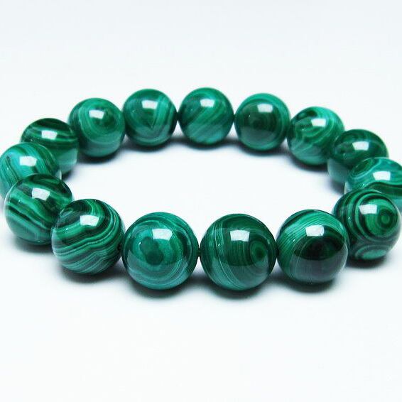 マラカイト ブレスレット 15mm 一点物 111-29410