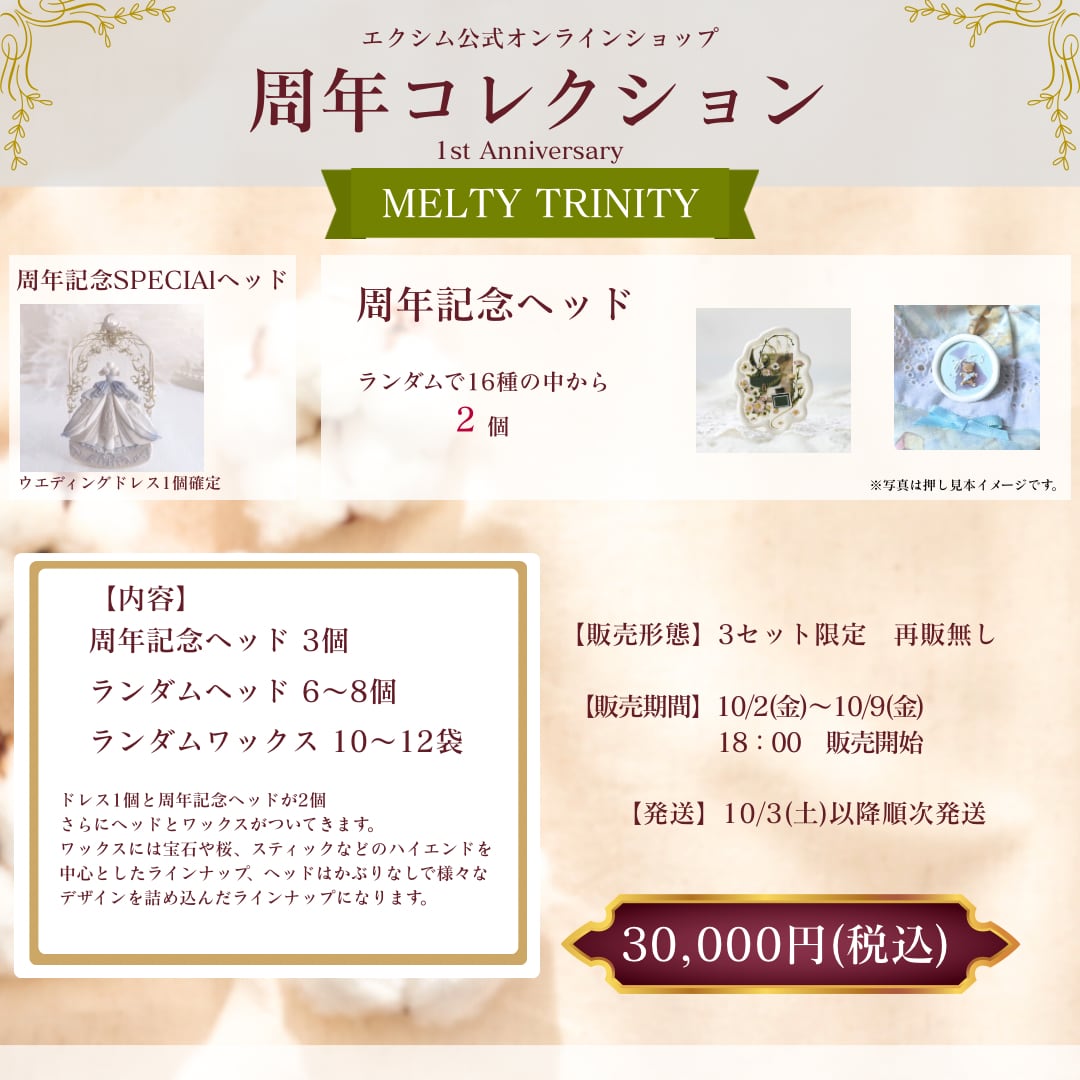 【周年コレクション】MELTY TRINITY ウェディングドレス