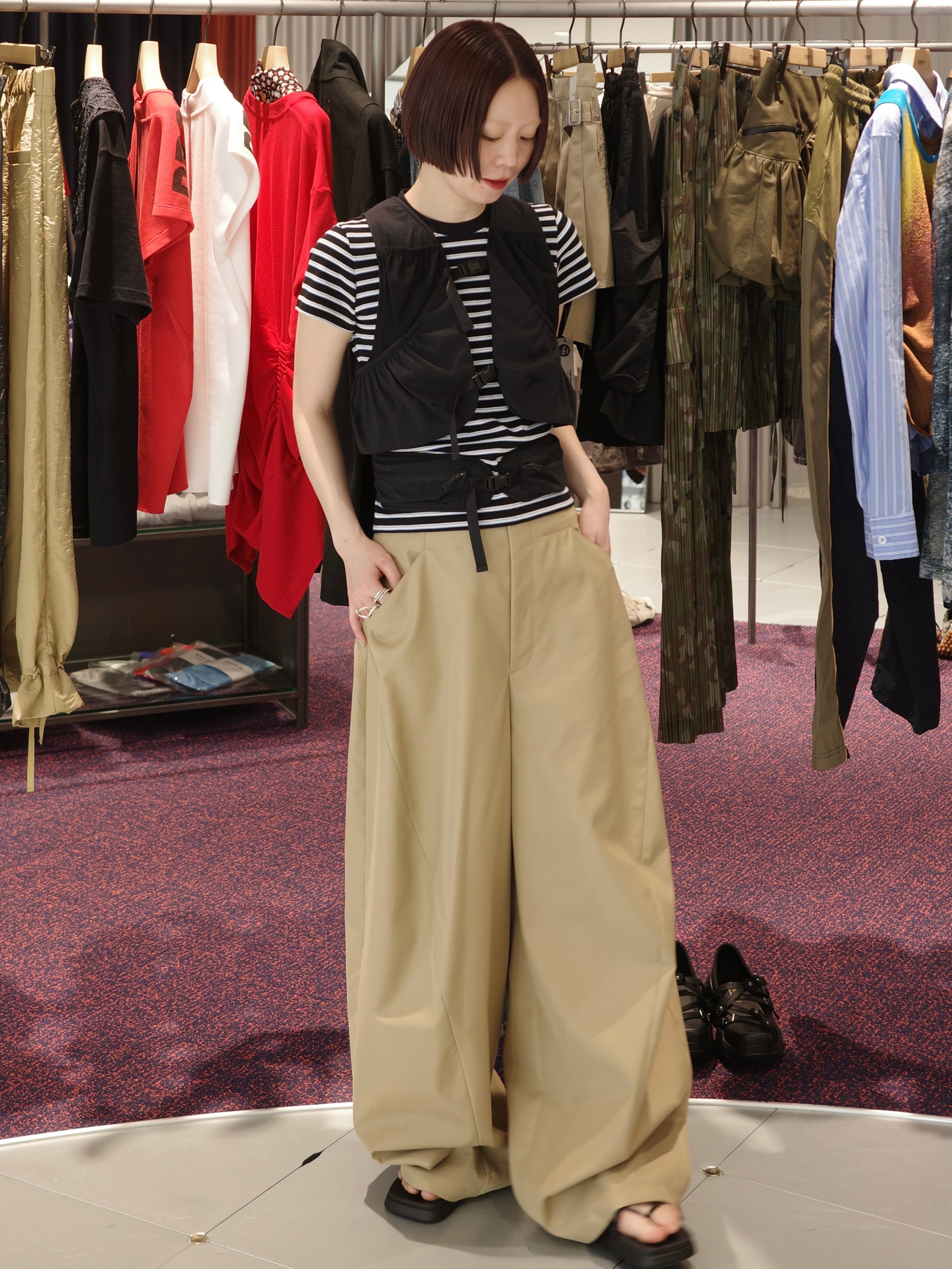 26AW】nagonstans ナゴンスタンス / ワイドパンツ / oval wide pants