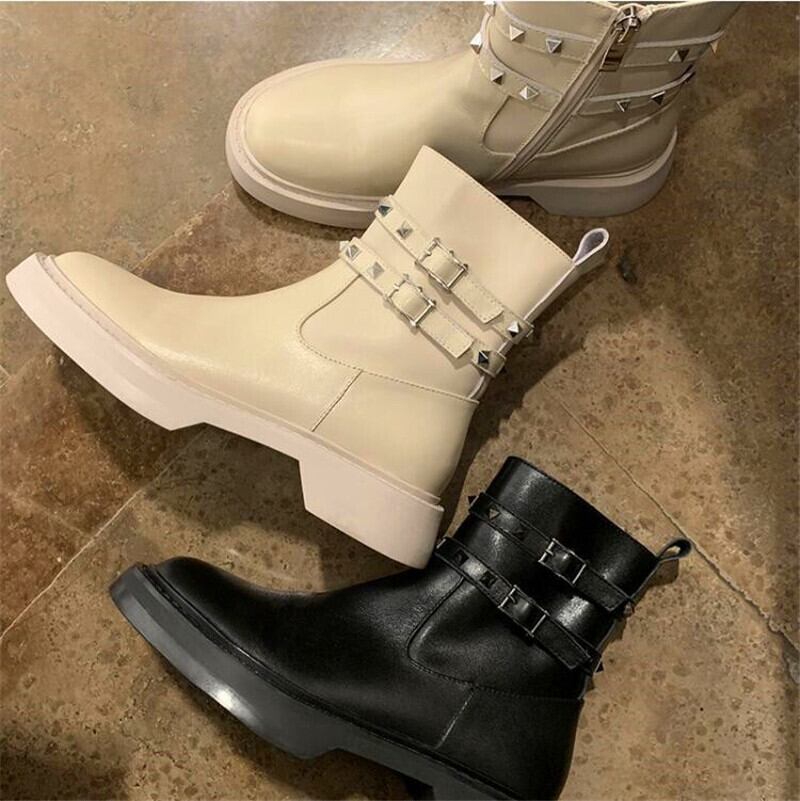 【新作】【送料無料】 リベットレディースハイヒールブーツは厚底ラウンドトゥハイヒールブーツ冬のレディースファッションブーツを増やします 靴 シューズ ウィンター 冬物 10b388798737665