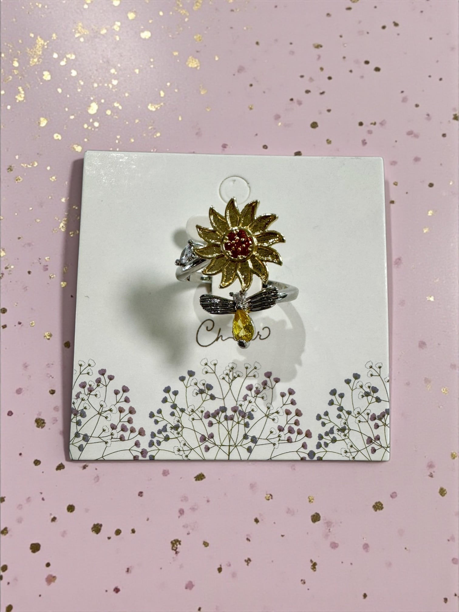 Golden Bee Bloom Ring ― 豊穣と目覚めを運ぶ、祝福のスピナーリング ―