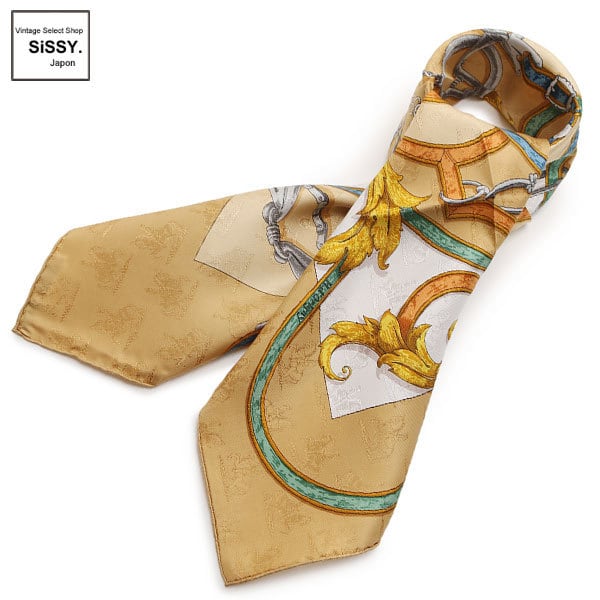 □エルメス□ カレ90 スカーフ「L'INSTRUCTION DUROY」シルク □エルメス□ カレ90 スカーフ「L'INSTRUCTION DUROY」シルク