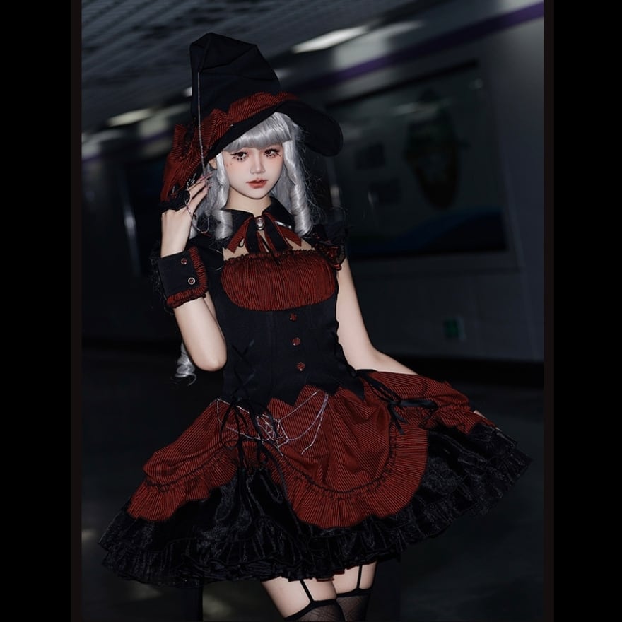 ゴスロリ 三角帽子×ヘッドドレス 魔女テーマ 撮影会向け｜WithU