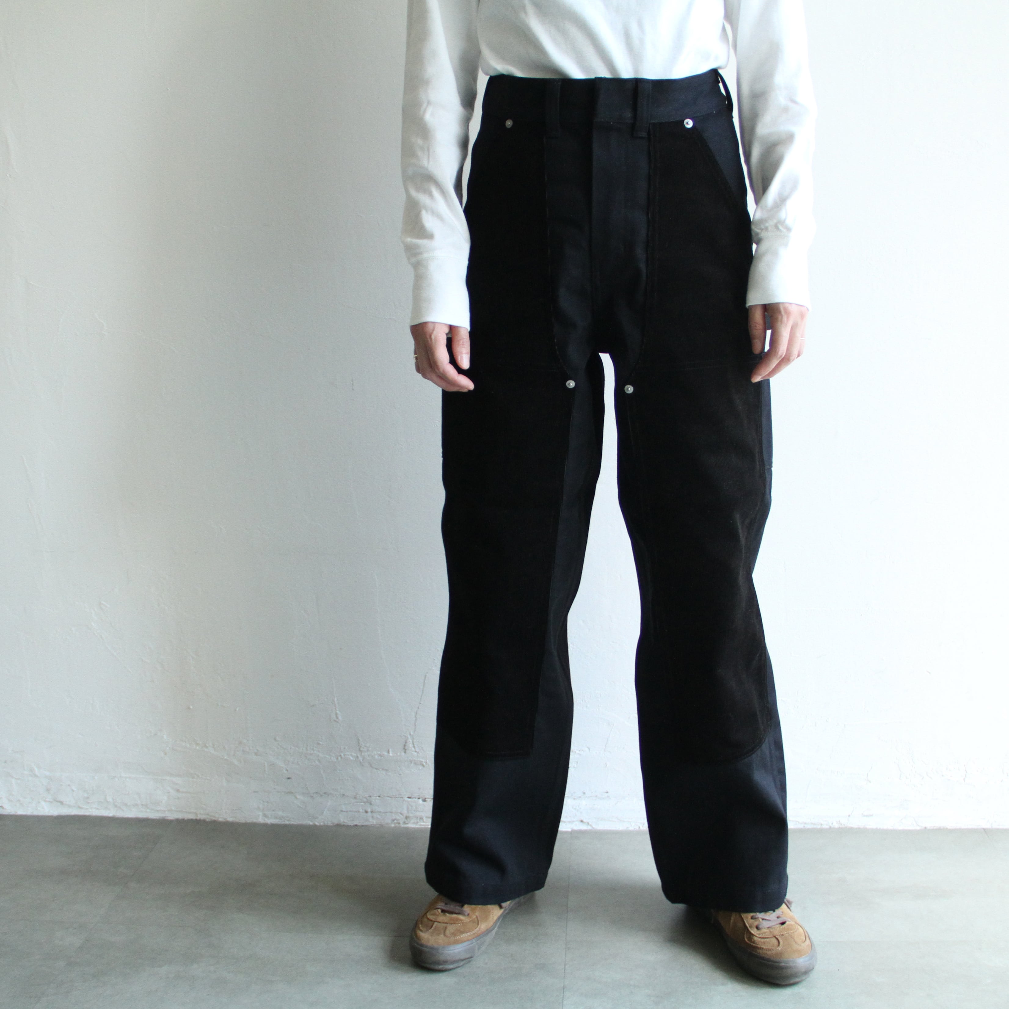 UNION LAUNCH【 womens 】Denim×courduroy painter pants