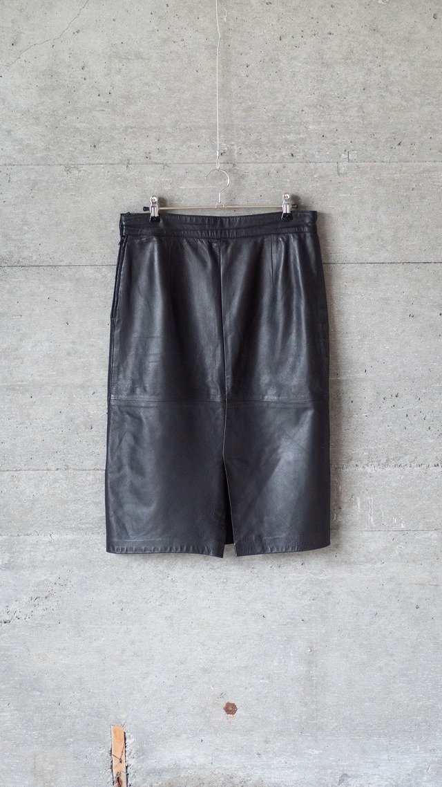 unknown used Lamb leather skirt