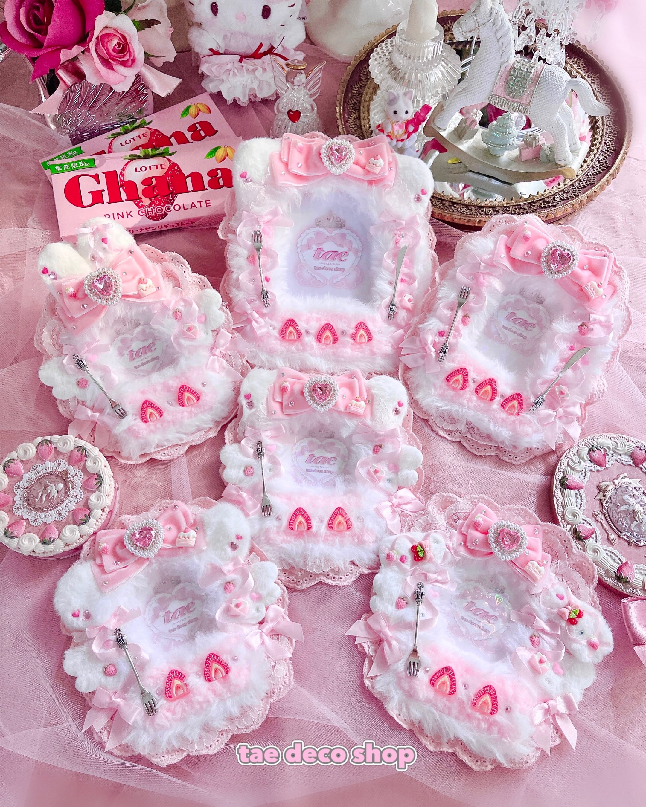 A7 バレンタインデザイン ベルベットリボン ショートケーキ トレカ