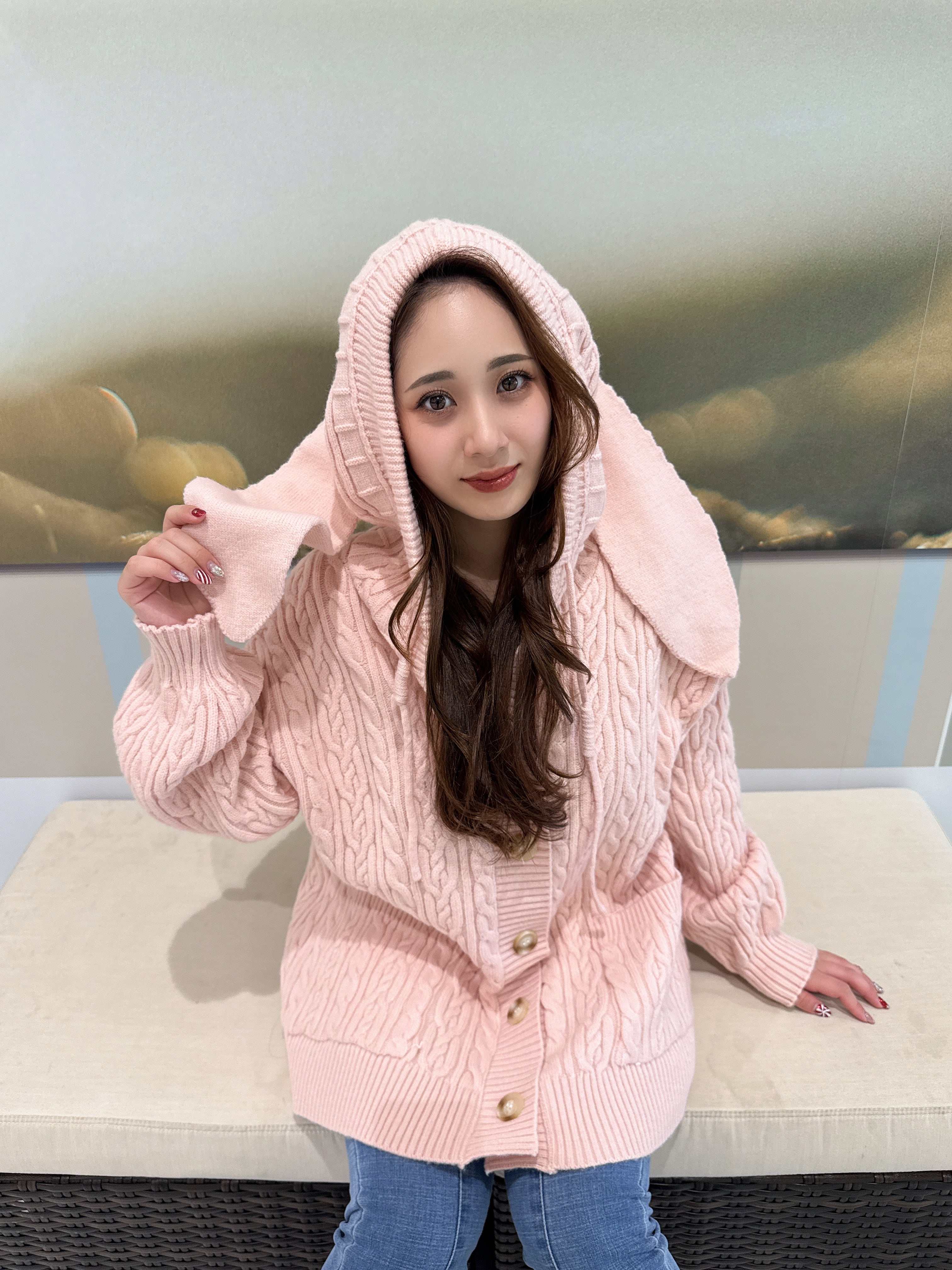 うさ耳ニットカーディガン サブカル 地雷 | 韓国系ユニセックスTHICC