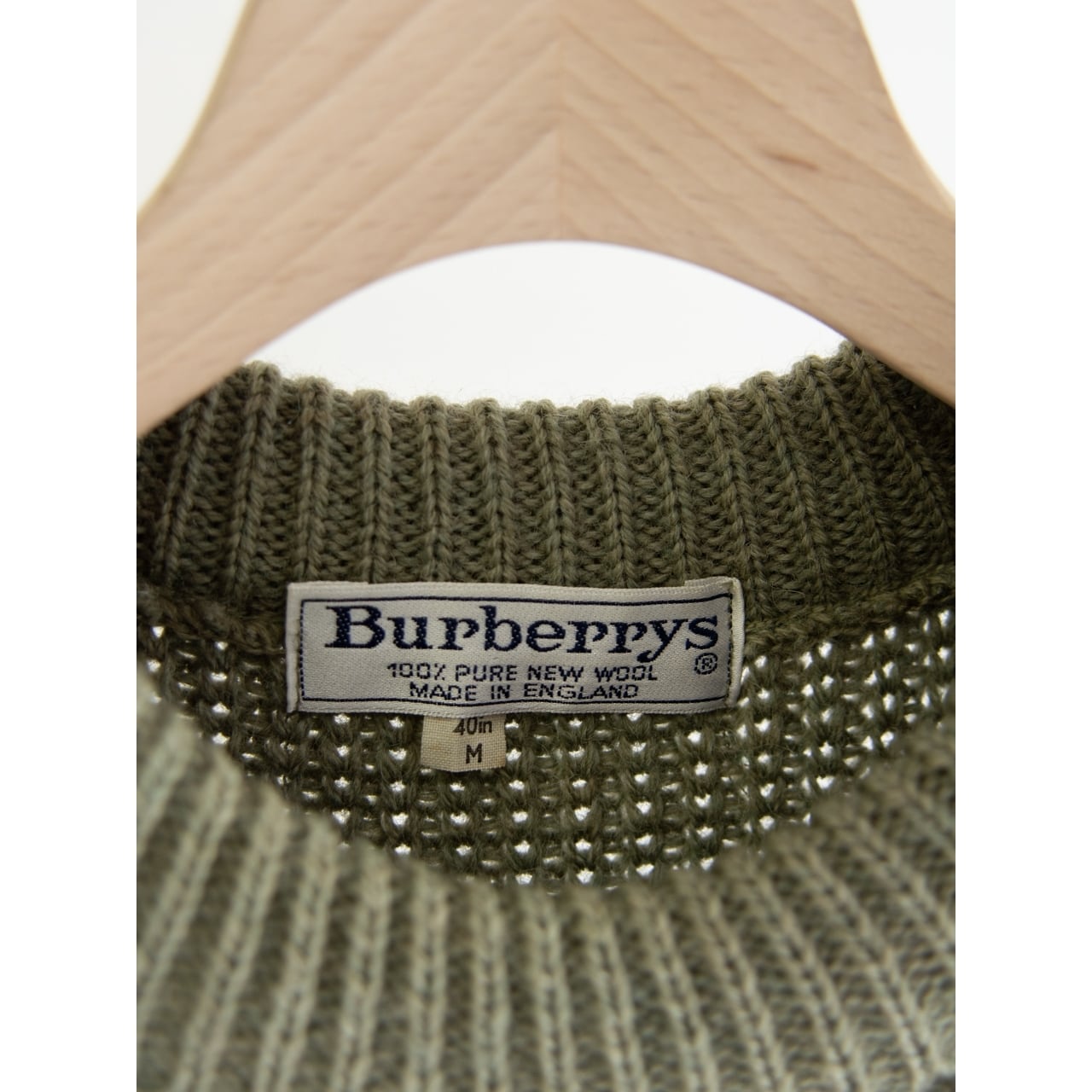 【Burberrys】Made in England 80-90s 100% Wool Commando Sweater(バーバリーズ 英国製 ウールコマンドセーター ニット)