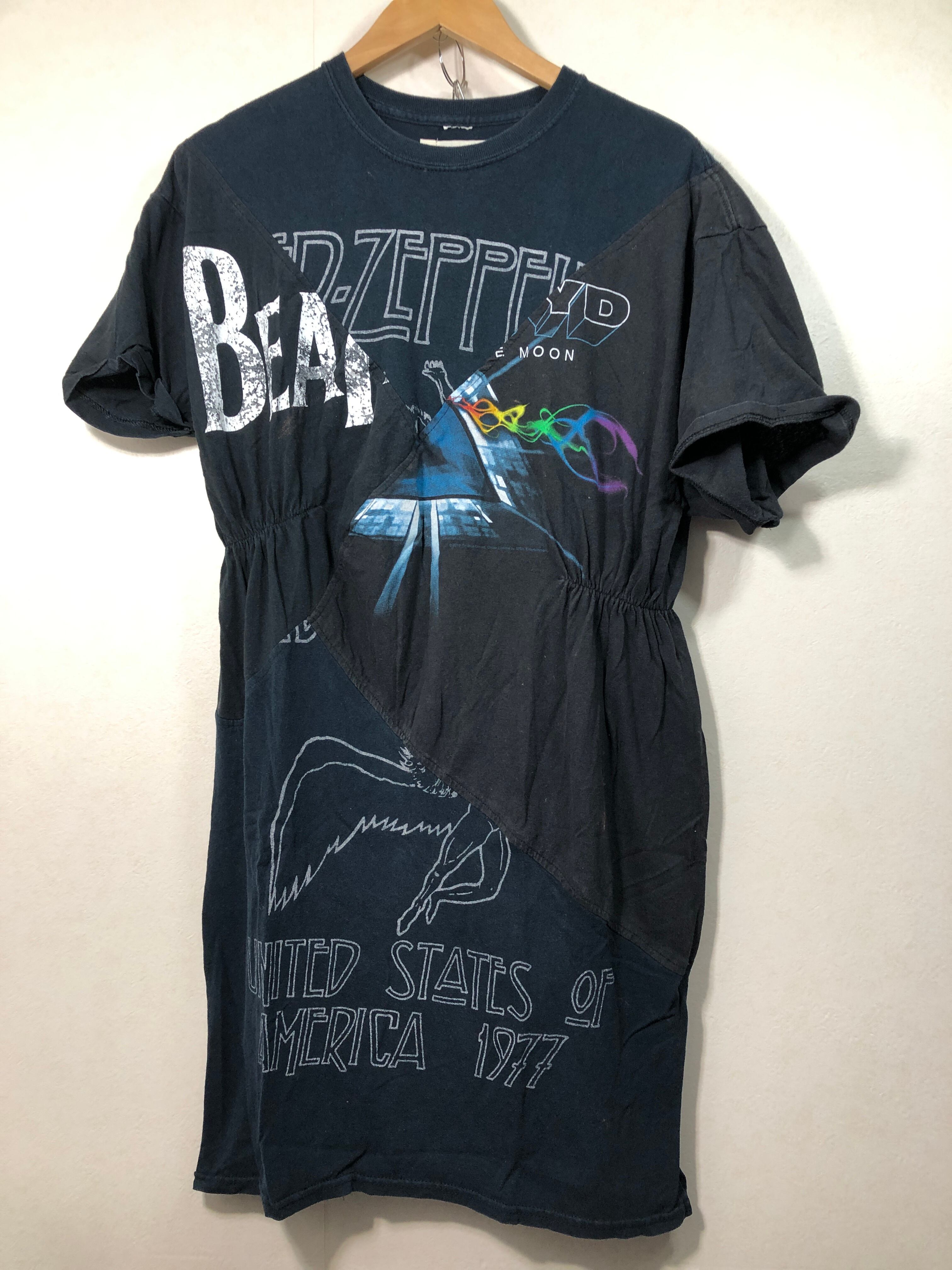 020650○ 77circa リメイク バンド Tシャツ ワンピース | workaholics