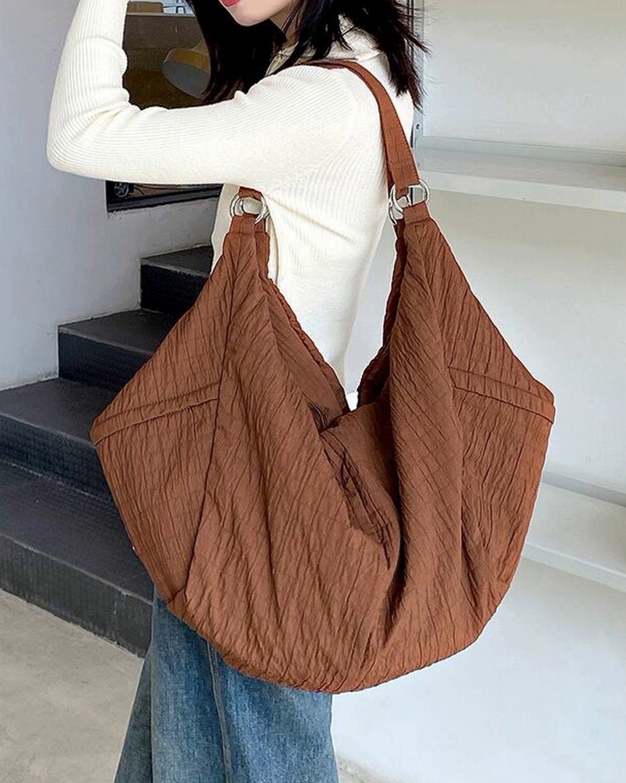 ビッグシルエットトートバッグ 3color A0603 - 11