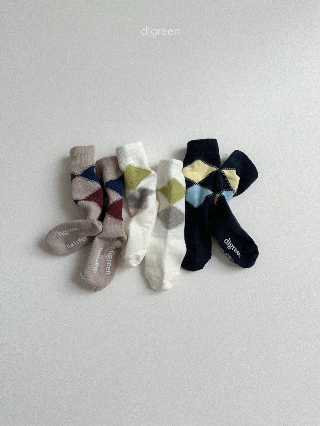 〘即納〙L size _ digreen / socks_argyle