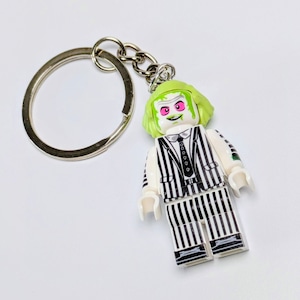 ♧☆ブロックフィギュアキーホルダー☆【 Beetlejuice / ビートルジュース 】〚アメリカン雑貨 アメトイ〛