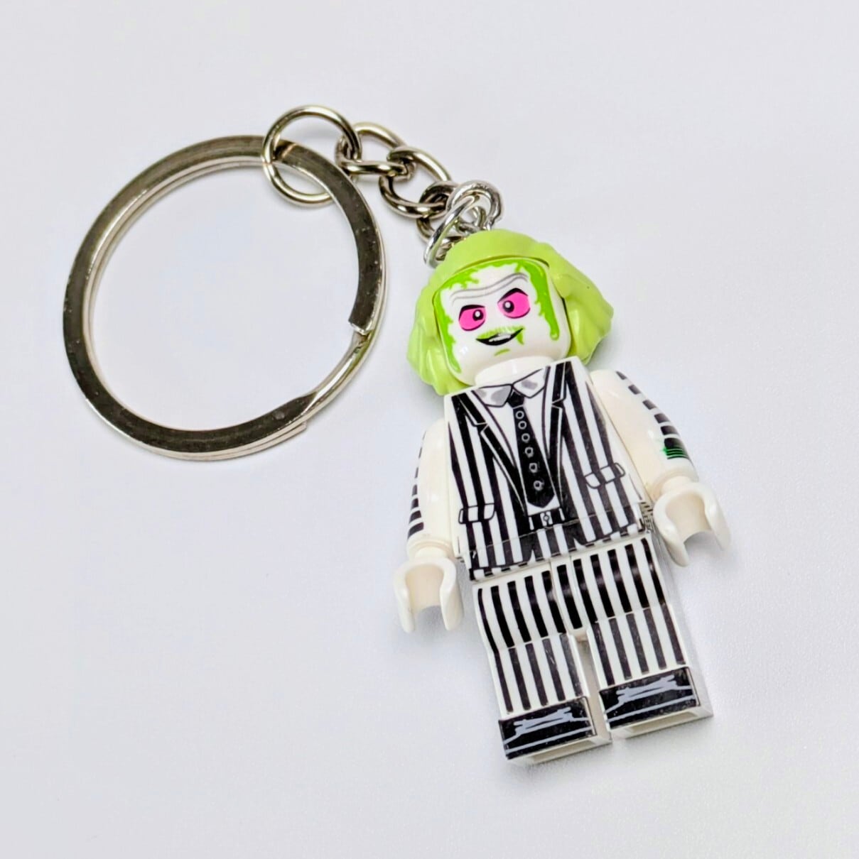 ♧☆ブロックフィギュアキーホルダー☆【 Beetlejuice / ビートルジュース 】〚アメリカン雑貨 アメトイ〛