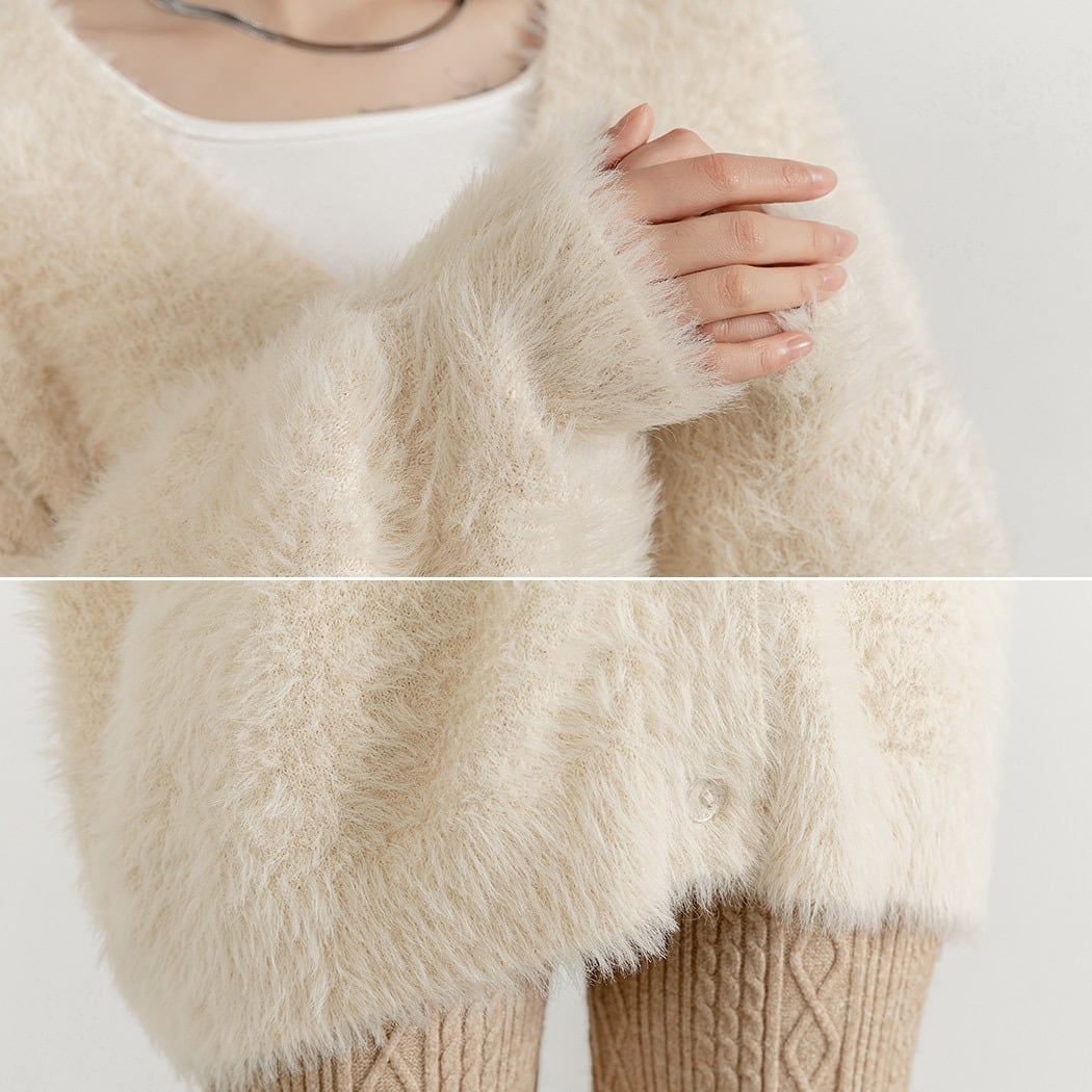 宅配便】シャギーニットカーディガン／tops2074 | DAY CLOSET