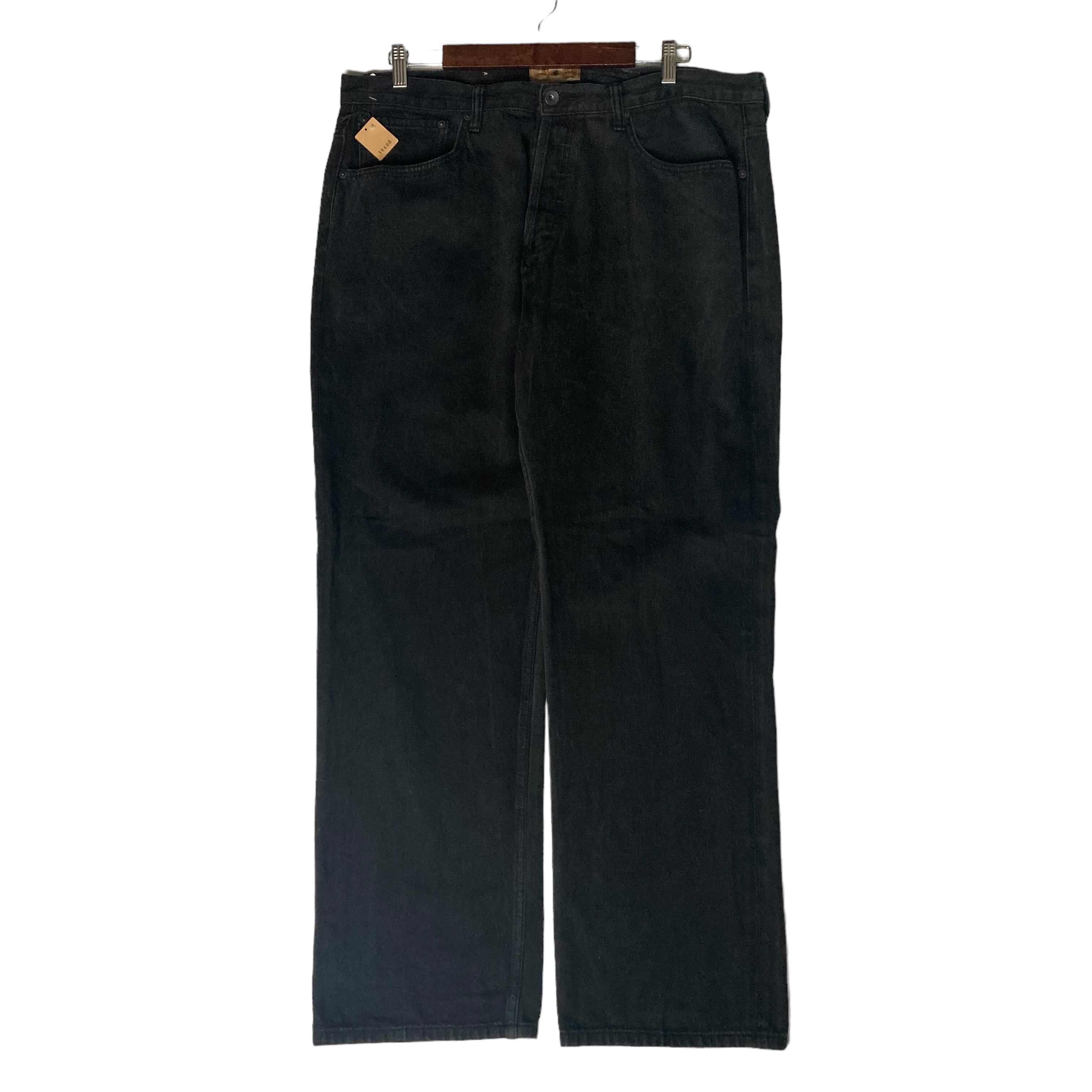 W40×L32】ROCA WEAR Hip Hop デニムパンツ 革パッチ | 古着屋OLDGREEN