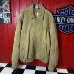 Rainforest Cafe 本革　ヌバックレザージャケット　刺繍　ベージュ　アニマル