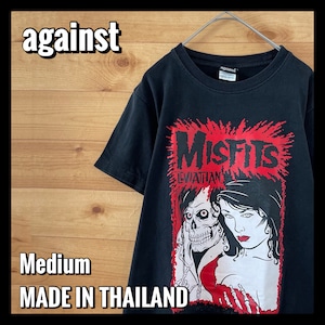 【against】バンドTシャツ Misfits ミスフィッツ バンt ロックTシャツ US古着 Mサイズ アメリカ古着