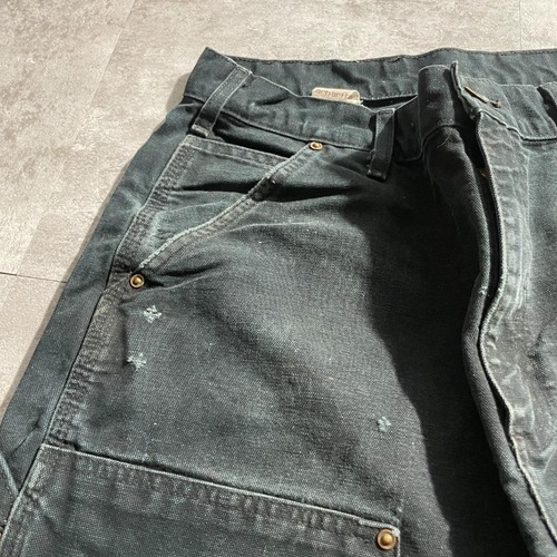 10s ブラック ダブルニー Carhartt B136 BLK W33 詳細写真14