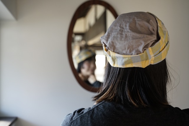 turbou-遠州綿紬 レモン クロスリボン