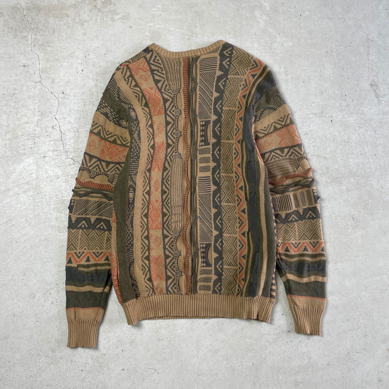 90年代 COTTON ON GARMENTS 3Dニット クージー風 コットンニット  