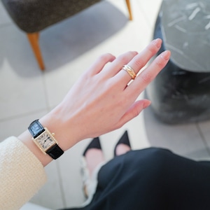 カルティエ タンクフランセーズ SM 純正ダイヤモンド レザー