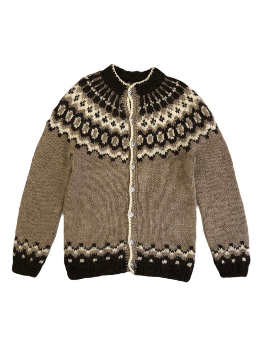1970s-1980s Vintage Nordic Knit Cardigan