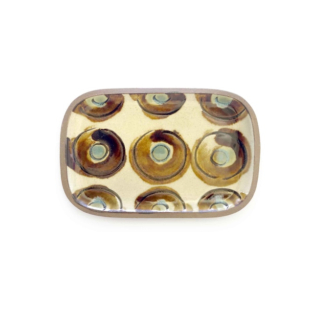 【一翠窯】長方皿小 ポミエ 茶 [やちむん]