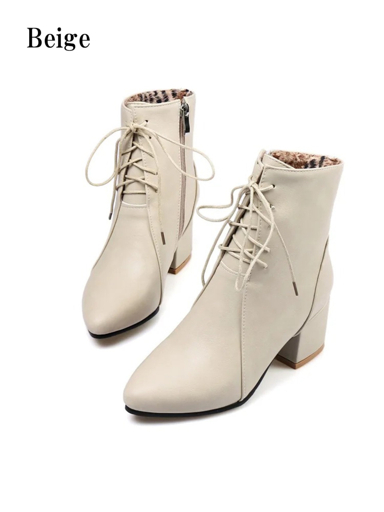 【0301】Lace Up Short Boots Shoes